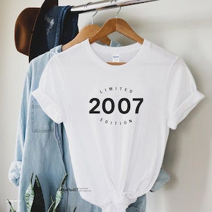 18th birthday gift shirt, Limited Edition 2007, 18th Birthday Shirt, Birthday Gifts for him and her, 18th Birthday Present, Unisex