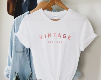 60th birthday gift shirt, Vintage est 1965, 60th Birthday Shirt, Birthday Gift for him and her, 60th Birthday Present, Unisex