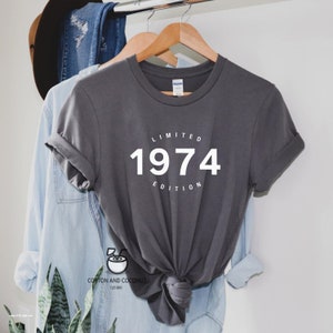 50th birthday gift shirt, Limited Edition 1974, 50th Birthday Shirt, Birthday Gifts for him and her, 50th Birthday Present, Unisex