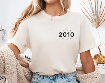 Camiseta vintage de 2010, regalo de 16.º cumpleaños para niñas y 16.º cumpleaños para niños.