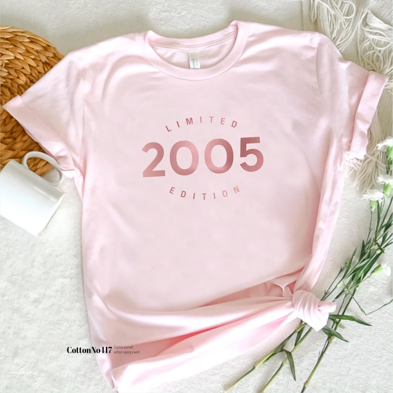 Koszulka z prezentem na 21. urodziny, Edycja limitowana 2005, Koszulka z okazji 21. urodzin, Prezent urodzinowy dla niego i dla niej, Prezent na 21. urodziny, Unisex zdjęcie 3