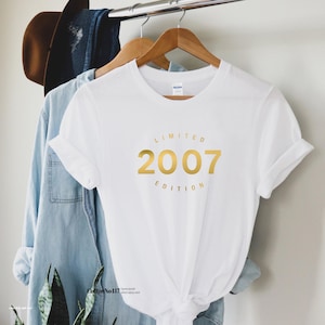 18th birthday gift shirt, Limited Edition 2007, 18th Birthday Shirt, Birthday Gifts for him and her, 18th Birthday Present, Unisex