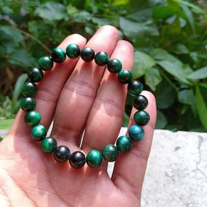 Green Tiger Eye Star Bracelet, Gifts for Men Women Unisex