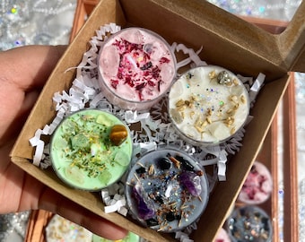 Crystal Infused Intention Tea Light Set of 4