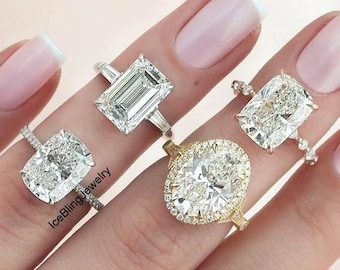 10k CZ デザインリング #11.5号 11x8 MM Elongated Cushion Cut CZ Diamond Ring, 10k Gold