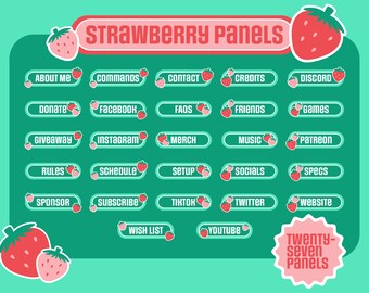 Strawberry Twitch Panels