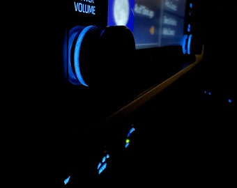 2020-2023 Toyota Tacoma Standard Size Radio Knob, Black Anodize with Illuminating Ring