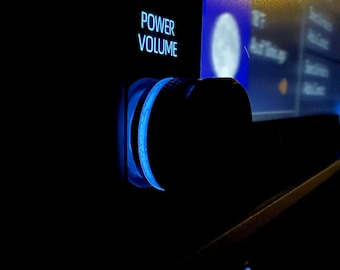 2022-2025 Toyota Tundra Oversized Knob for 8" Radio, Black Anodize with Illuminating Ring