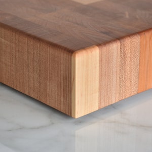 Extra Large Handmade in Canada Cherry and Maple and Birch End Grain Cutting Board image 5