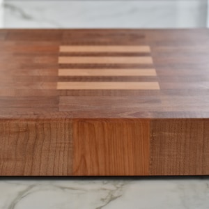 Extra Large Handmade in Canada Cherry and Maple and Birch End Grain Cutting Board image 4