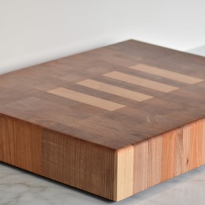 Extra Large Handmade in Canada Cherry and Maple and Birch End Grain Cutting Board image 1