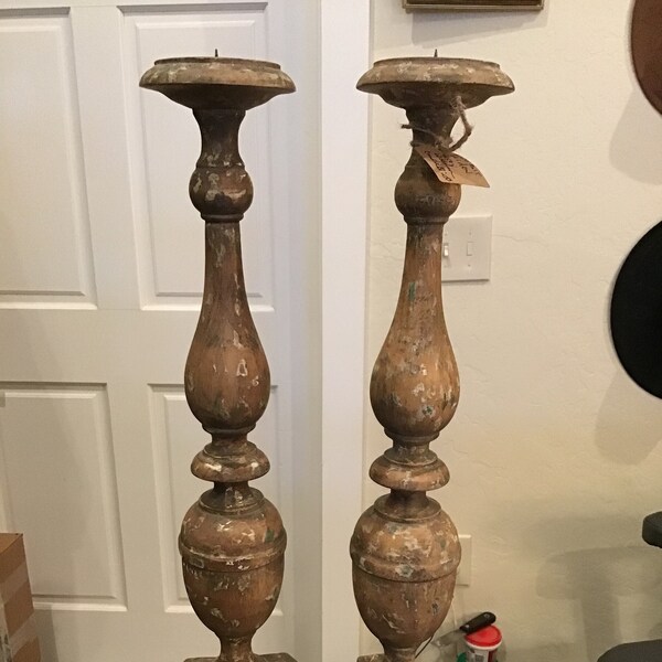 Wooden Candlesticks Etsy