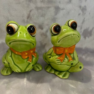 2-Frog Figurines, Made by Lefton