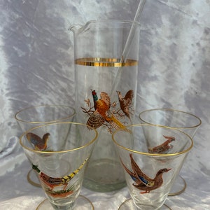 Barware-Martini Set Stirring pitcher and 4 glasses