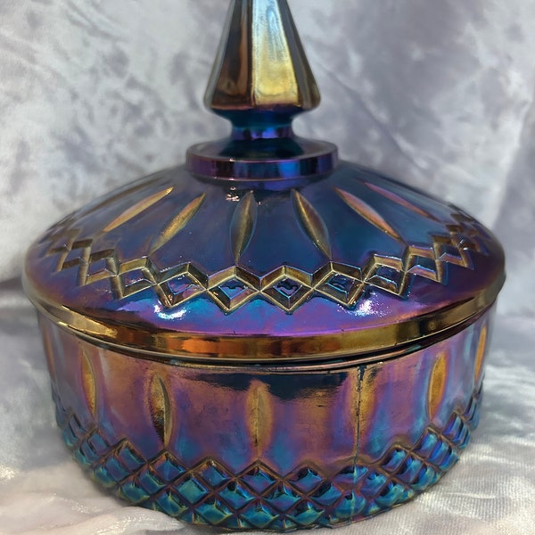 Indiana Glass Blue Candy Dish Etsy