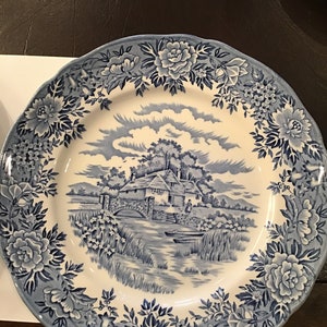 1- Ironstone “English Village”  Dinner Plate
