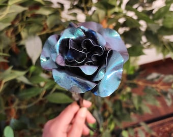 Hand-Forged Standing Metal Rose