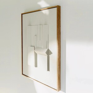 07 - Dimensional wall art Plaster painting Framed sculptural wall art 3D Relief art