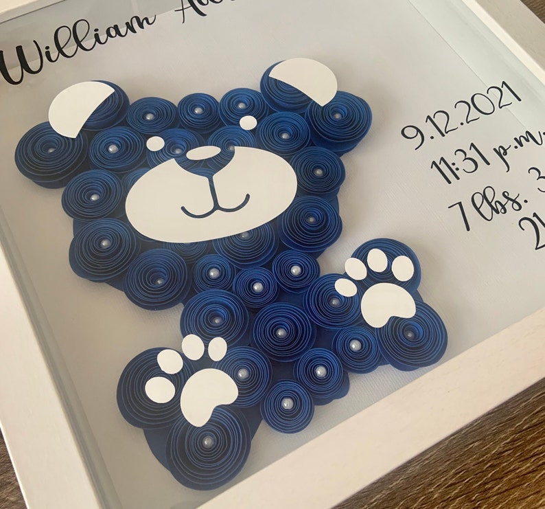 Personalized Baby Shadow Box Custom Gift for Newborn Baby Etsy