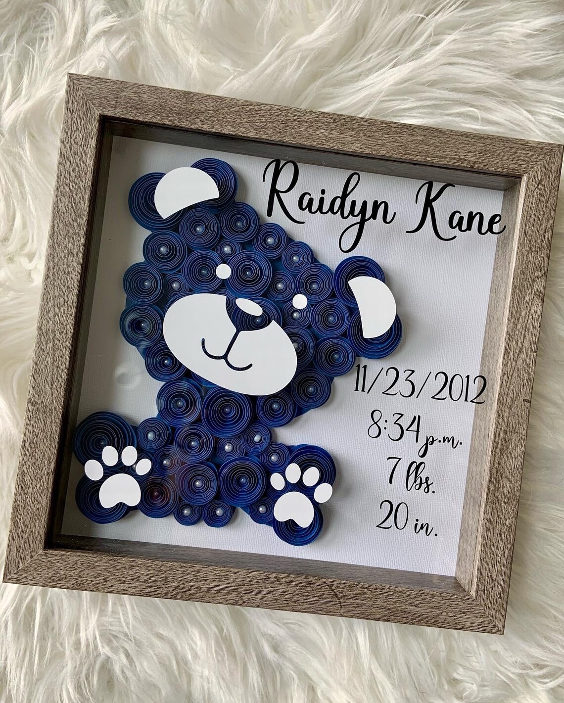 Personalized Baby Shadow Box Custom Gift for Newborn Baby Etsy Canada
