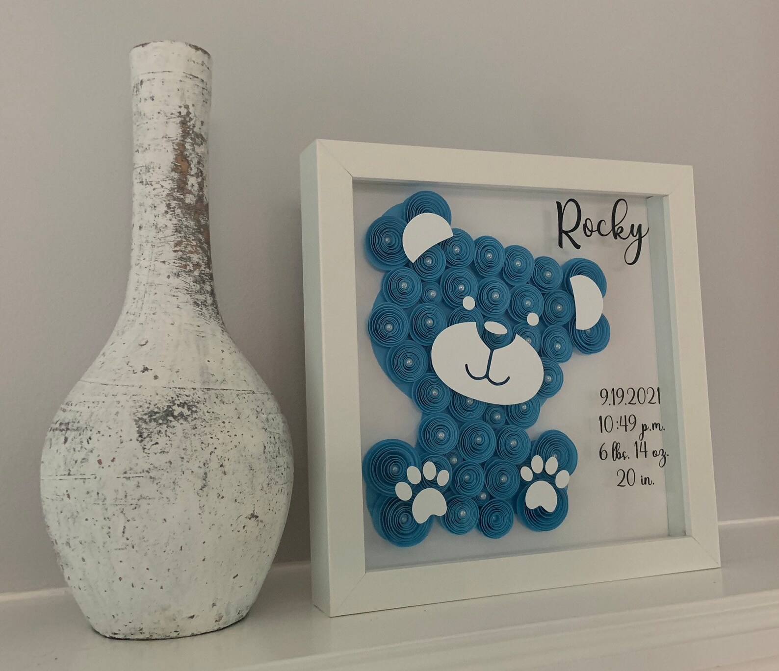 Personalized Baby Shadow Box Custom Gift for Newborn Baby Etsy