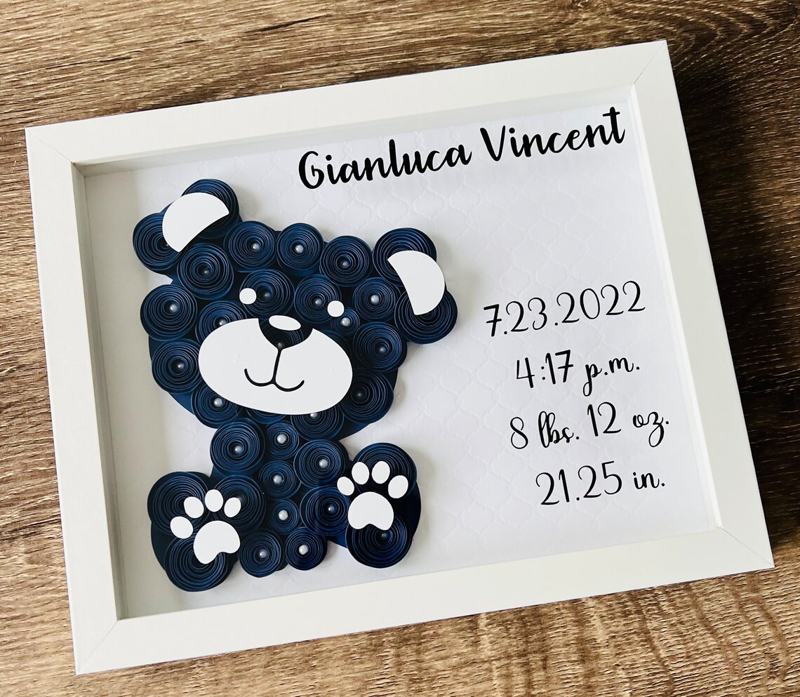 Personalized Baby Shadow Box Custom Gift for Newborn Baby Etsy Canada