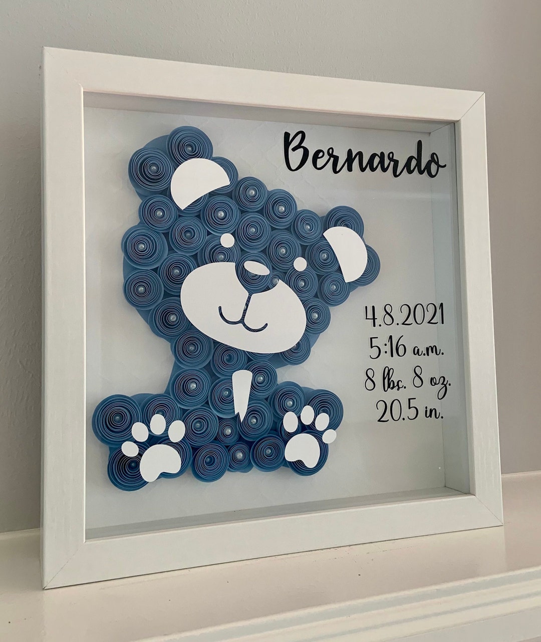 Personalized Baby Shadow Box Custom Gift for Newborn Baby Gift Baby