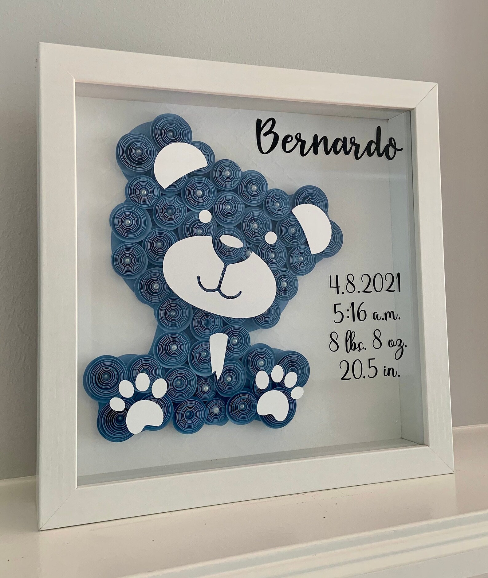Personalized Baby Shadow Box Custom Gift for Newborn Baby Etsy