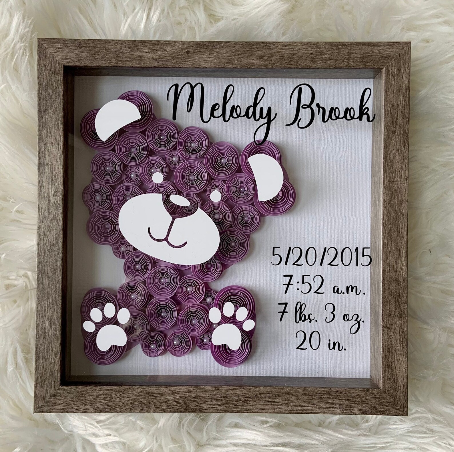 Personalized Baby Shadow Box Custom Gift for Newborn Baby Etsy