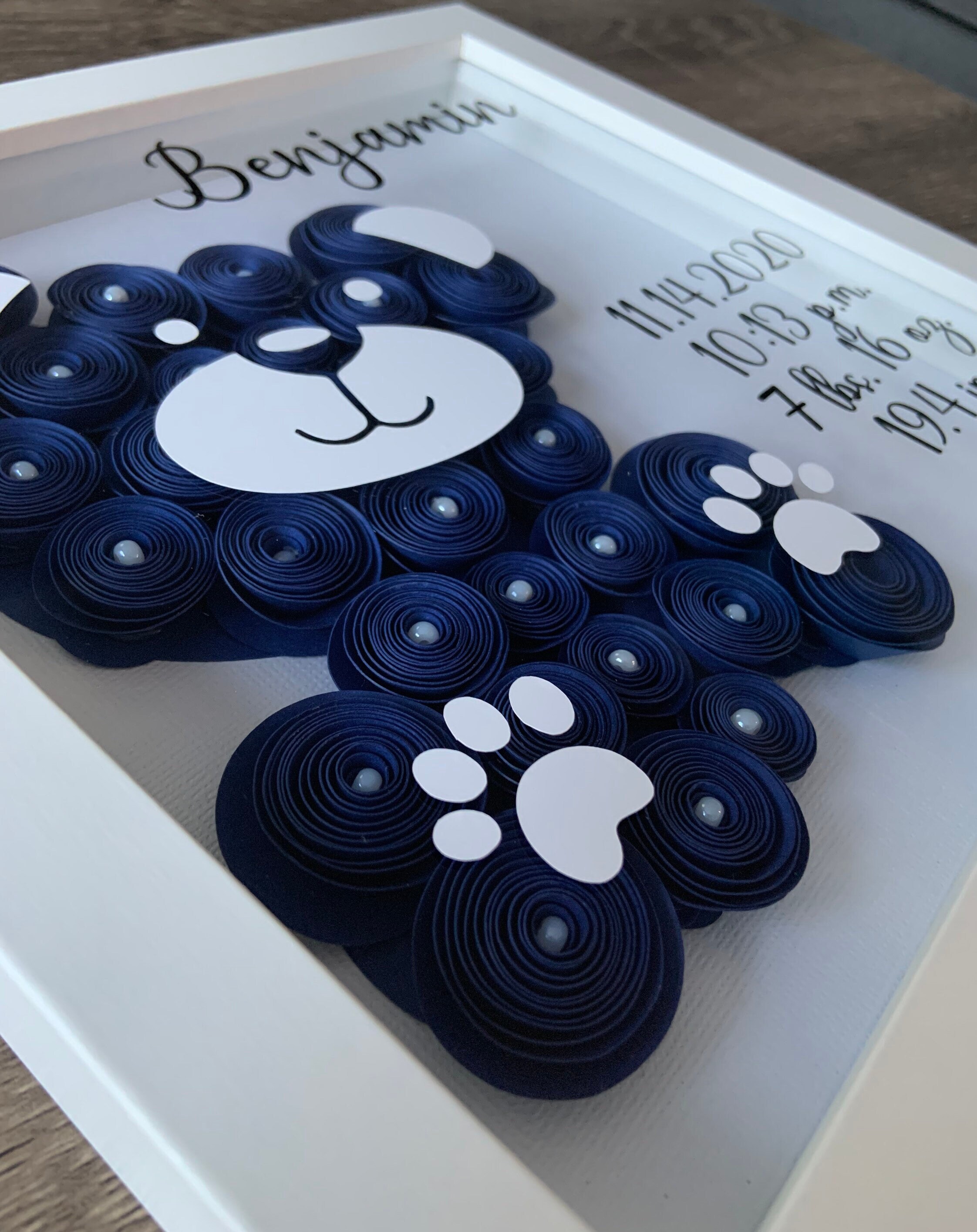 Personalized Baby Shadow Box Custom Gift for Newborn Baby Etsy