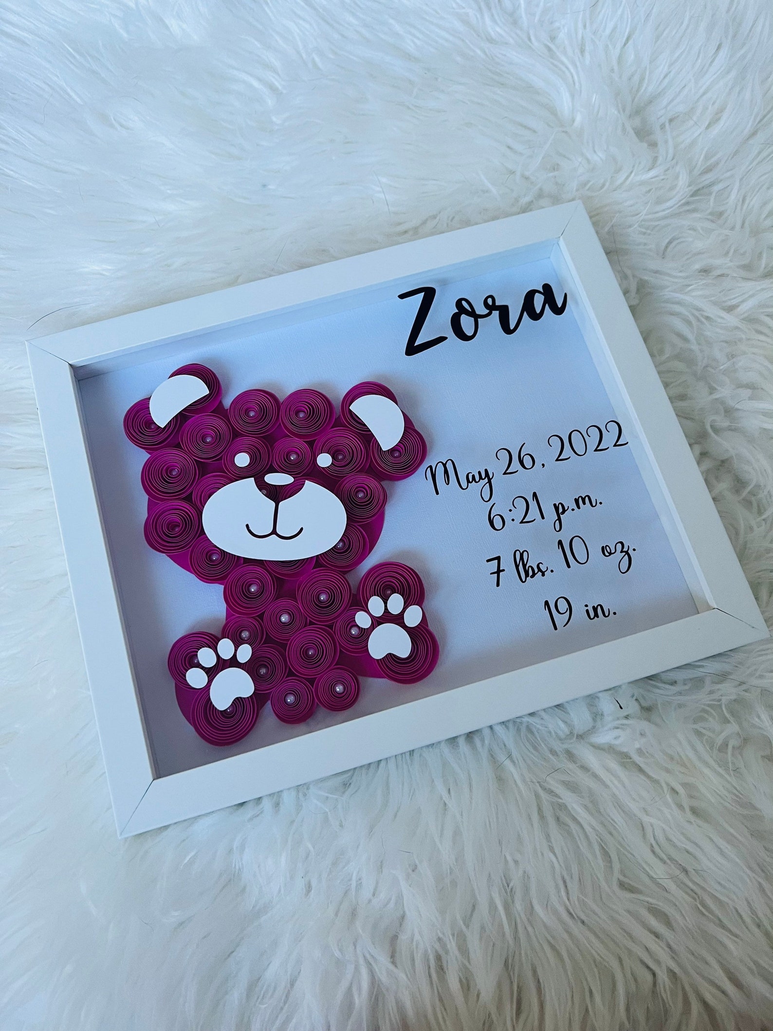 Personalized Baby Shadow Box Custom Gift for Newborn Baby Etsy