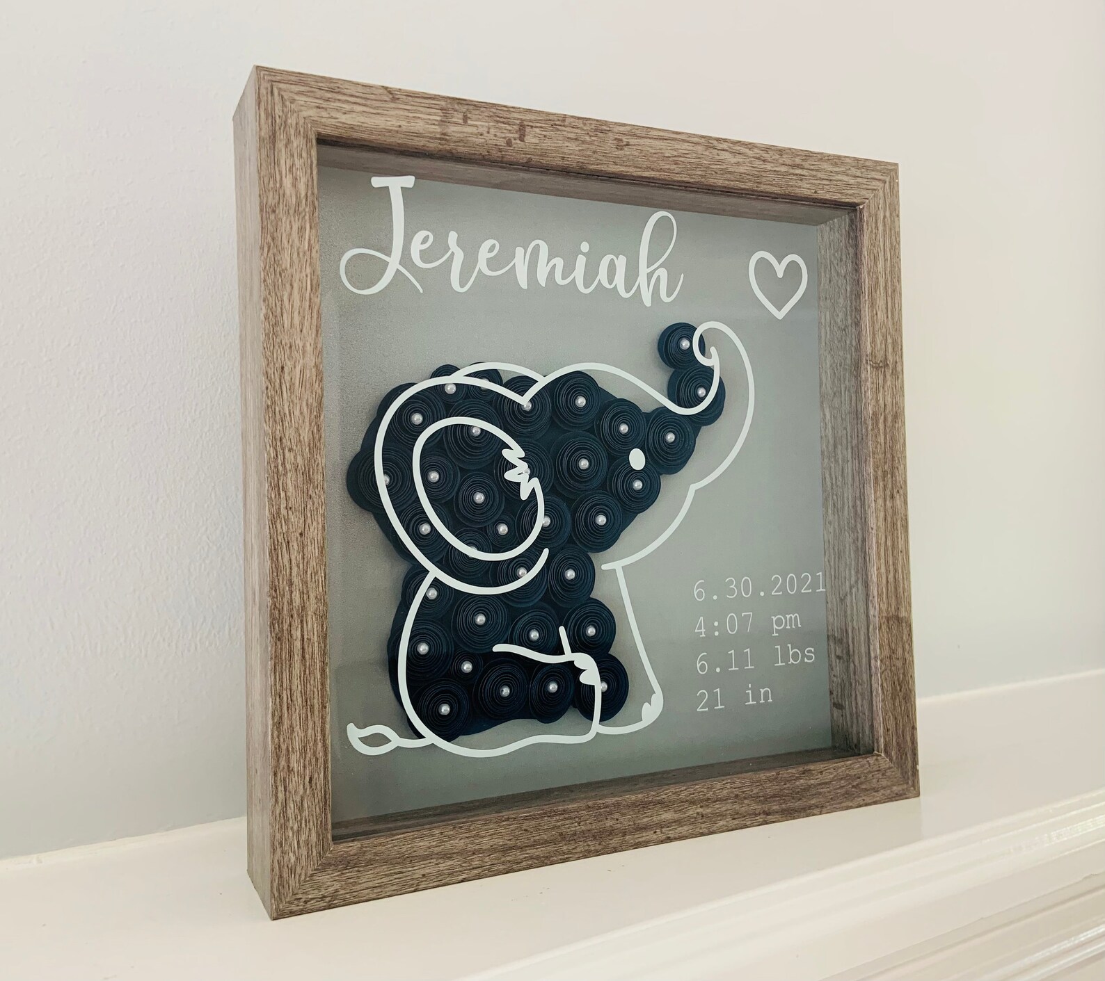 Personalized Baby Shadow Box Baby Gift Personalized Shadow Etsy