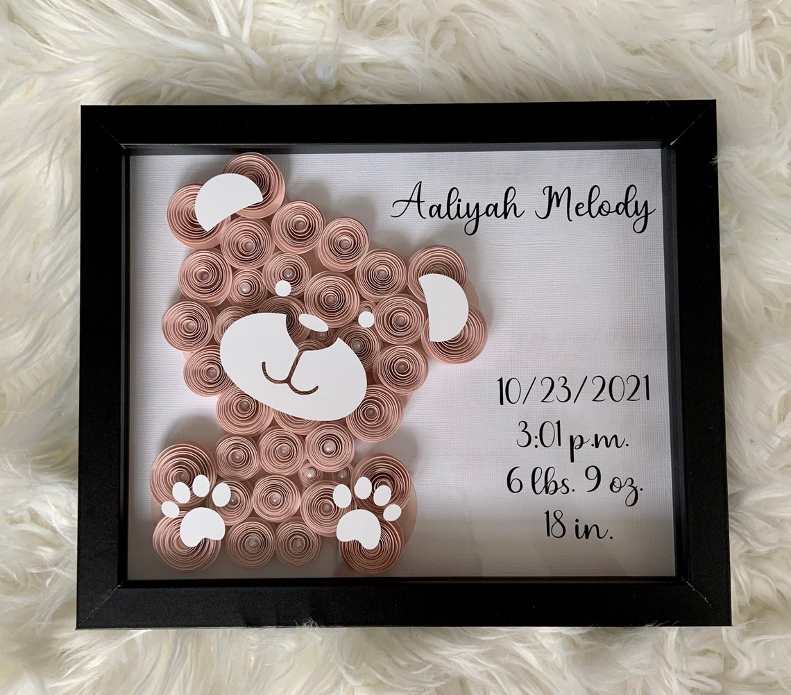 Personalized Baby Shadow Box Custom Gift for Newborn Baby Etsy Canada