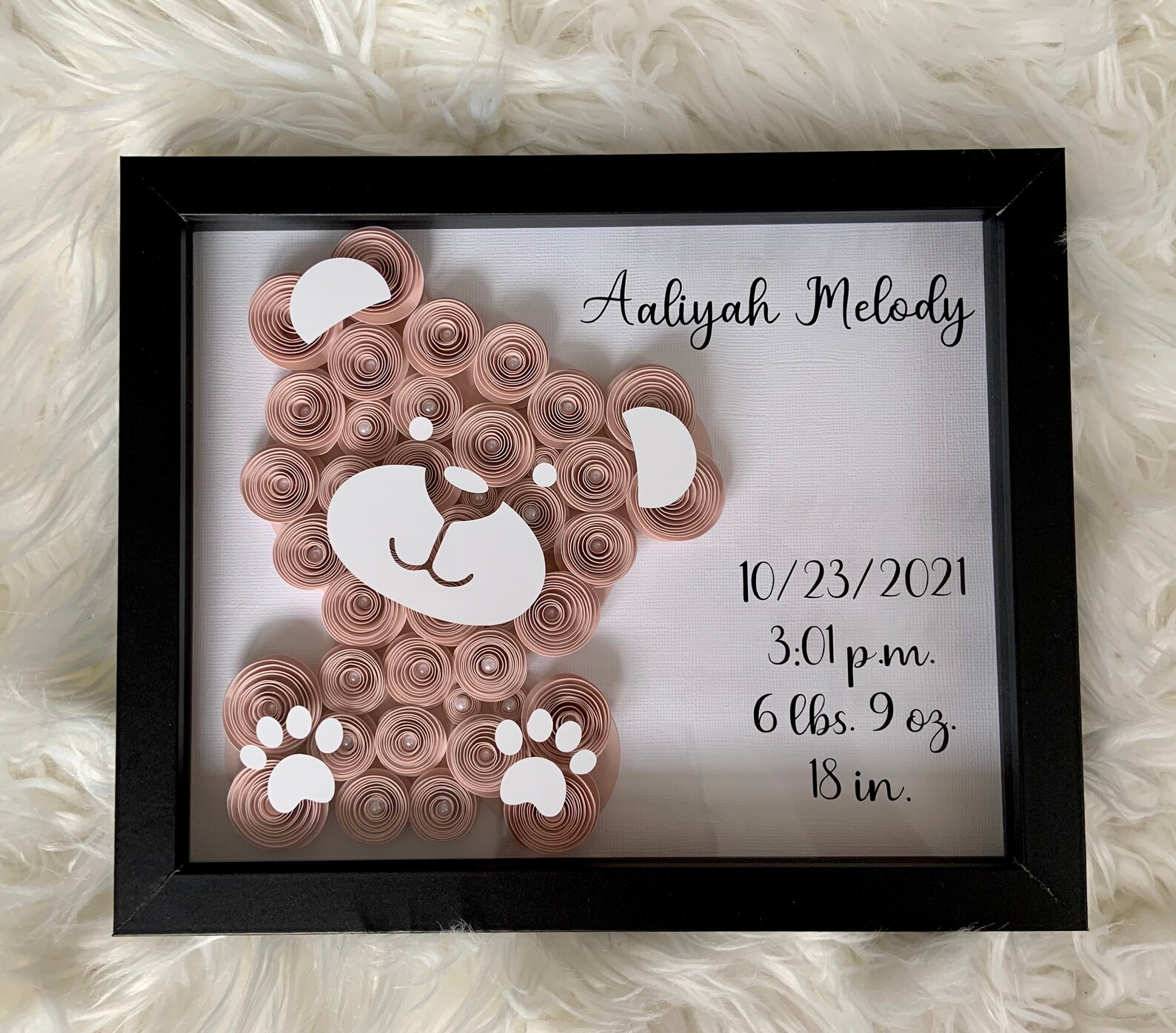 Personalized Baby Shadow Box Custom Gift for Newborn Baby Etsy