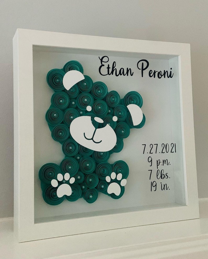 Personalized Baby Shadow Box Custom Gift for Newborn Baby Etsy