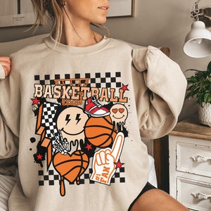 Basketball Sweatshirt Basketball Mom Sweatshirt Basketball Shirts for Women Girl Basketball Sweatshirt Basketball Sweatshirt Women Etsy
