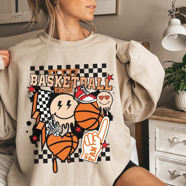 Basketball Sweatshirt, Basketball Mom Sweatshirt, Basketball Shirts For Women, Girl Basketball Sweatshirt, Basketball Sweatshirt Women