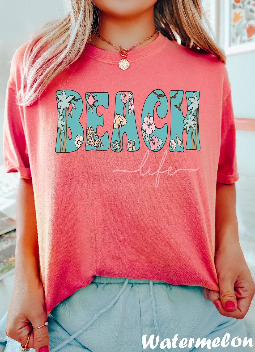 Comfort Colors Beach Life Shirt Womens Summer Graphic Tees - Etsy
