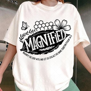 Magnified png, Vacation Bible School png, VBS 2025, PSalm 34:3, Magnify the Lord with me, and let us exalt his name together, Bible Camp