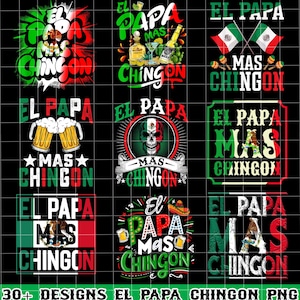 9+Papa Mas Chingon PNG Bundle,Dia Del Padre Png, Mexican Flag, Papa Mexicano Funny Spanish Father's Day Png, Eres Mi Heroe Png, Digital File