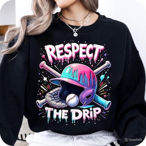 Respect The Drip Baseball Ice Cream Drip Vibes Squad processed, baseball drip ,ice cream drip, boys baseball, baseball png,baseball drip png
