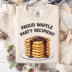 Proud Waffle Party Recipient Png, Waffles PNG, Waffles with Syrup Png, Waffle Clipart, Breakfast png, food png, Printable, Digital Download