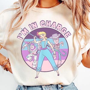 Retro Pixar Toy Story Bo Peep I&#39;m In Charge Png, Toy Story Characters Png, Buzz Lightyear and Woody Png,Little Bo Peep, Digital Download