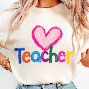 Retro Floral Teacher png, Teacher Appreciation, Teacher Png Sublimation, Teacher Shirt Design, Spring Boho Wildflowers Png, Digital Download