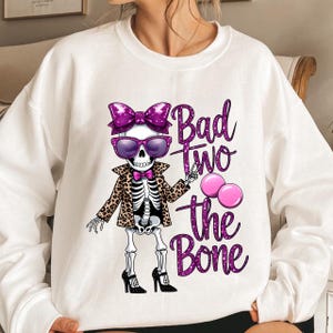 Digital Png File Bad TWO the Bone Skeleton Skull Checker Boy Hat 2nd Birthday Printable Dtf Dtg Sublimation Design INSTANT DOWNLOAD