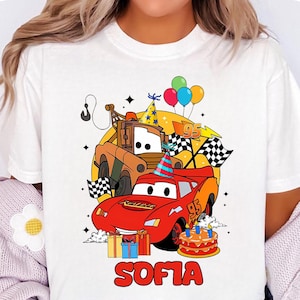 Personalized Birthday Boy Png Desig, Cartoon Cars Birthday Png, Birthday Boy Png, Lightning Mcqueen Birthday Design Png, Digital File