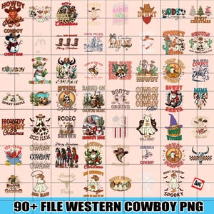 90+ Design Western Cowboy Bundle png, Western Sublimations-Designs, Retro Western png, Cowboy Cowgirl png, Country Design, Howdy Rodeo png