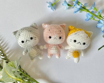 Crochet Cat Amigurumi, Handmade Acrylic Yarn Toy