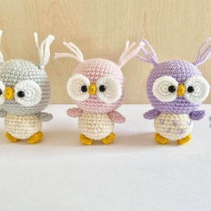 Crochet baby Owls, Crochet animal, soft toy, amigurumi, crochet gift