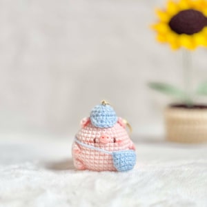Crochet Piggy Keychain, Crochet Pig, Amigurumi Pig, Crochet Animal, Cute Keychain, Cute Gift